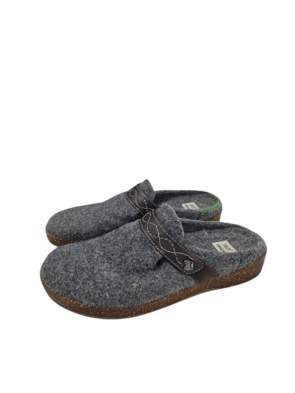 Earth Origins Felt Clogs, Slip On, Mules, Grey, Casual, Size 8